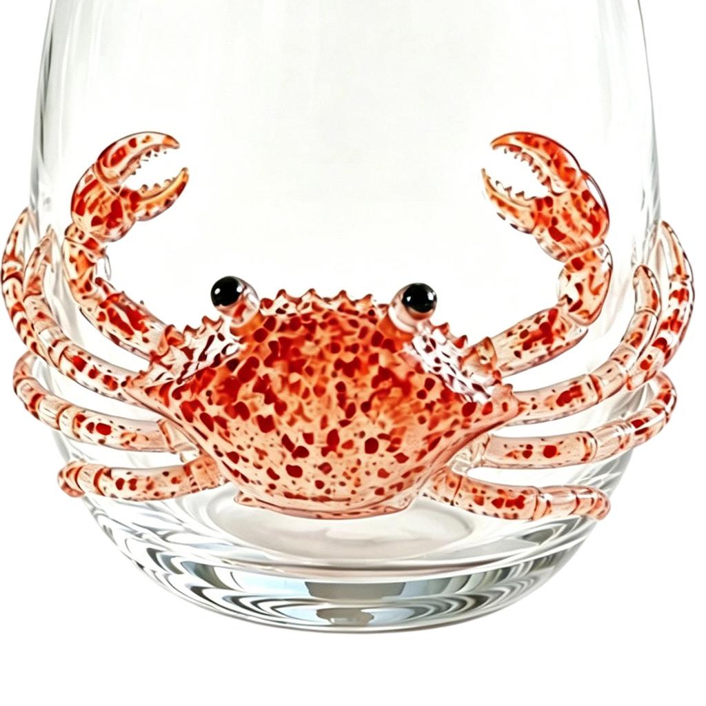 Unique Coastal Style Drinking Glass 12oz Octopus Water Cup Embossed Design Hand Painted Marine Cup for Ocean Lovers Home Bar Decor Decorative Theme