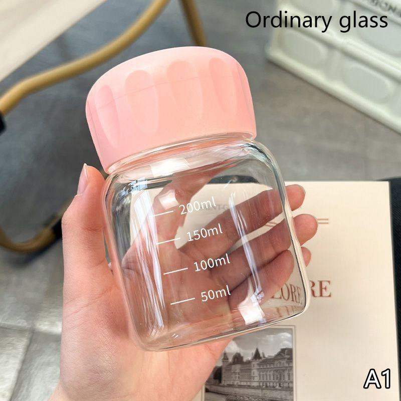 

10.2Oz Mini Water Glass Bottle Clear Milk Cup Portable Reusable Drinking Cups Summer Drinkware Travel Outdoor Birthday Gifts