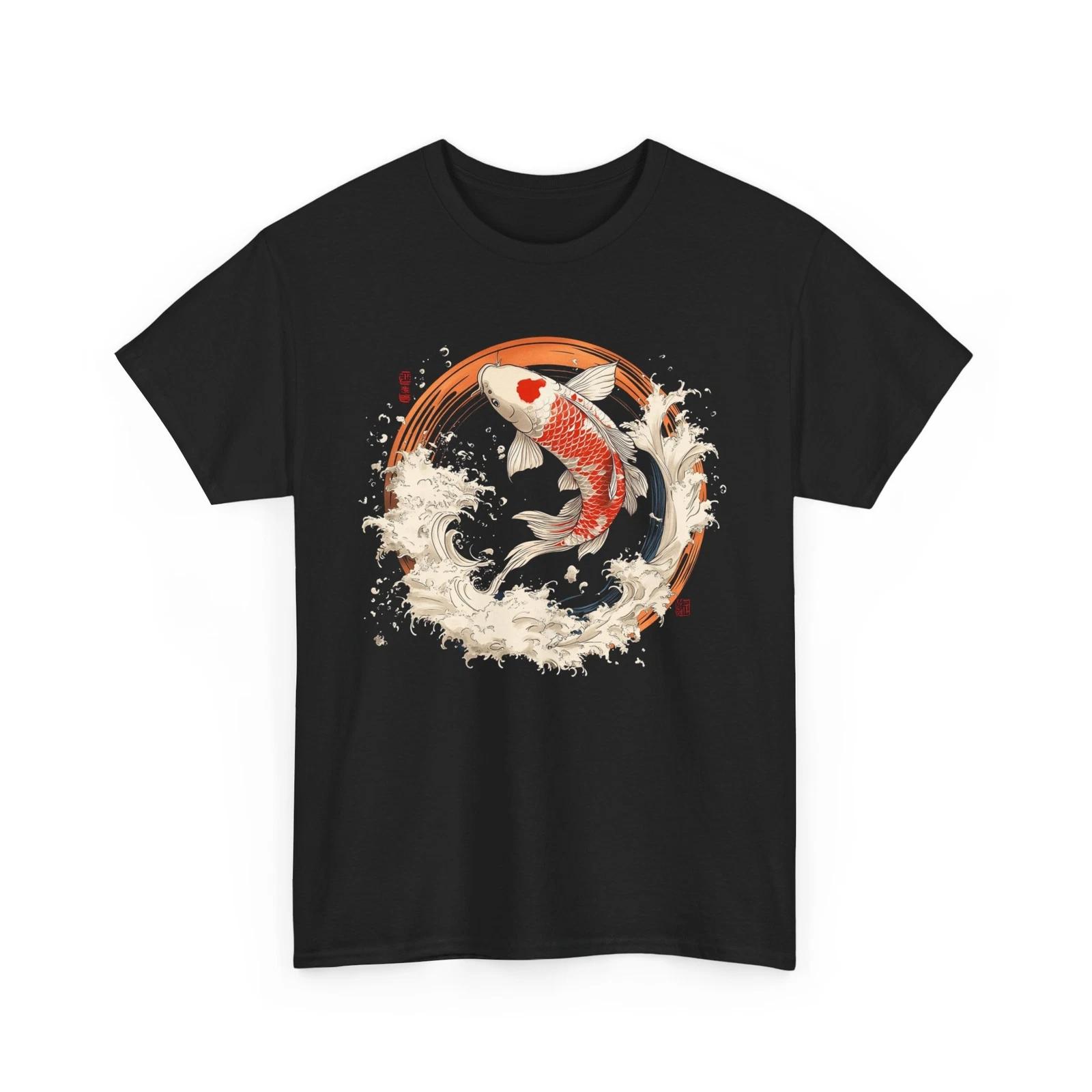 

Japanese Koi Fish T-Shirt | Traditional Japan Samurai | History & Culture Shirt S