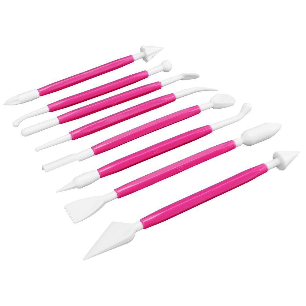8Pcs Cake Fondant Tool Set Double Ended Cake Decorating Tools Kit Fondant Modeling Tools  Baking