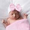 Newborn Baby Girls Hats Infant Nursery Beanie Hospital With Rhinestones Bow Caps