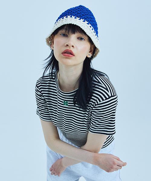 Fake Mama Clover Stripe T-Shirt_Black