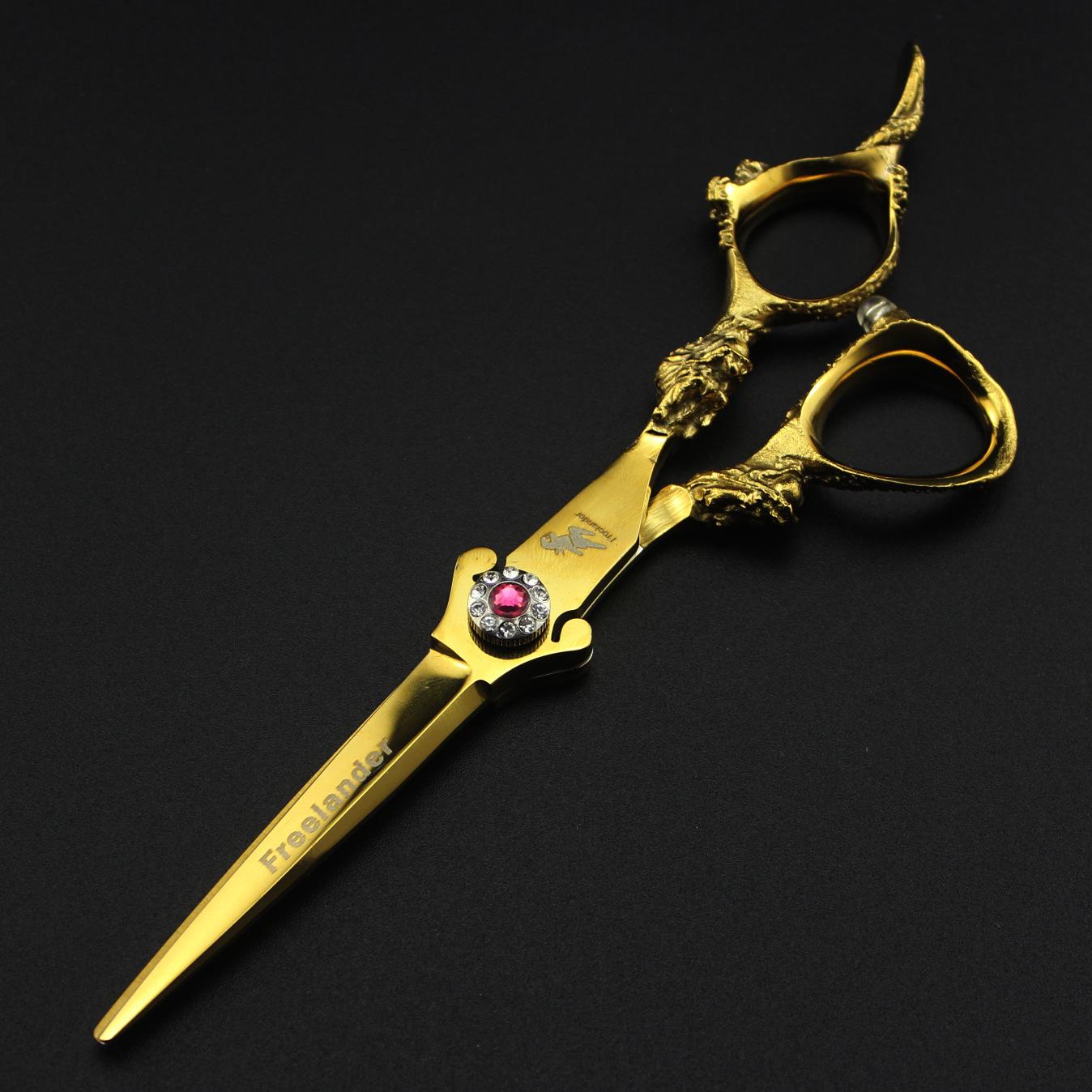 

6.0 God Walker Golden Sword Handle Hairdressing & Barber Scissors, Straight & Thinning Shears 07-02