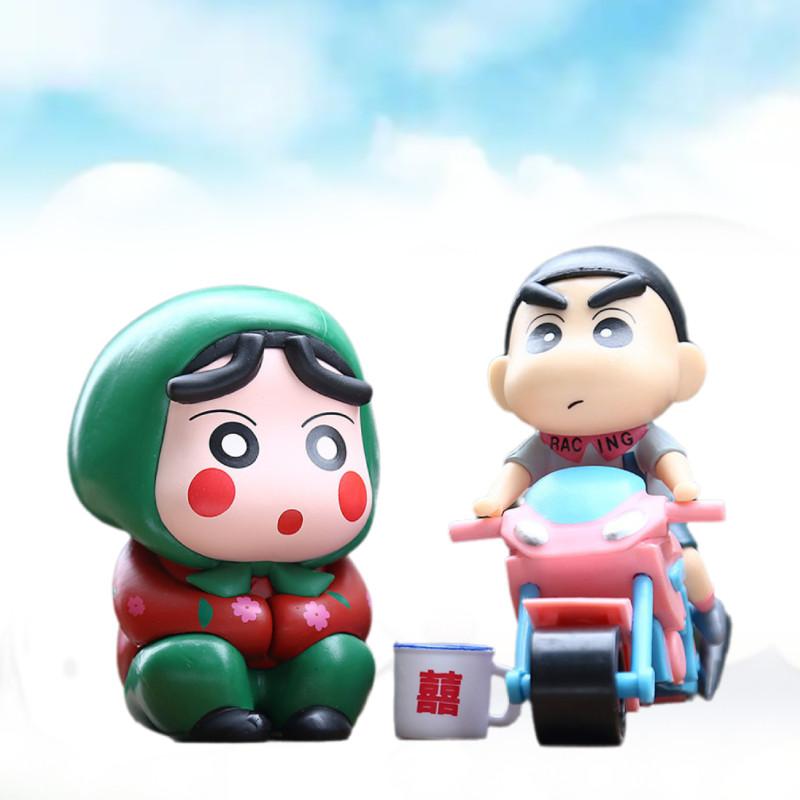 Chan Crayon Shin Motorcycle Action Figure Doll Collectible Toy Car Gift Decor