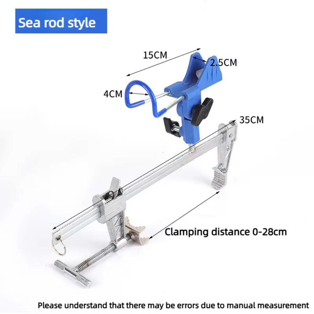 Quality Adjustable Fishing Rod Racks Rustproof Clamp on Fishing Rod Stand Heavy Duty Boat Fishing Support Frame Yacht