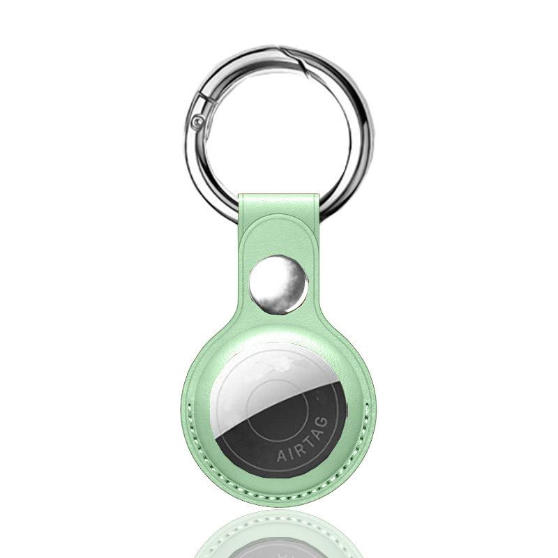 Apple AirTag Pet Tracker Protective Case with PU Leather and Finger Ring Buckle for Elderly - Anti-Lost Device