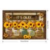 Sunflower Canvas Painting  IT'S OKAY Posters And Prints For Living Room Bedroom Wall Art Pictures Decor New Year Gift For Her/Him