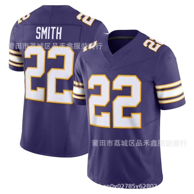 Unisex Cotton Football Jersey With Grid Purple Team Colors Training Casual Wear