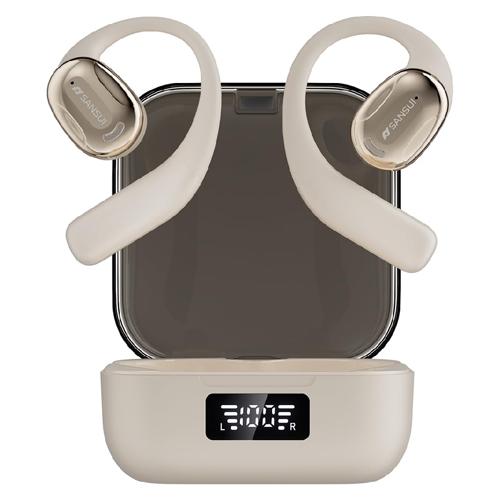 SANSUI W93s Wireless Bluetooth Noise Automatic Continuous Fast Compact and Perfect for and Gaming Earphones, 5.4, Cancelling, Pairing, IPX4,