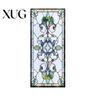 Waterproof Window Decal Privacy Film Vintage Stained Glass Style Static Cling Reusable Decorative Sticker for Cabinet Bathroom Kitchen Door