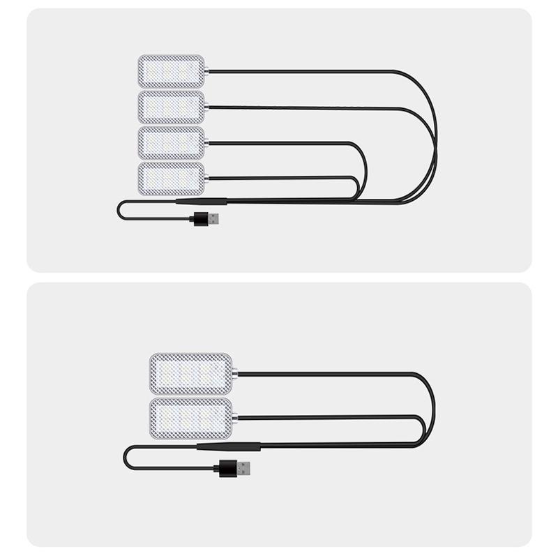 1 a 2/4 Luz de Neón para Coche Luz de Pie LED Retroiluminación Interior Encendedor de Cigarrillos Lámpara de Atmósfera USB Lámpara Decorativa para Coche