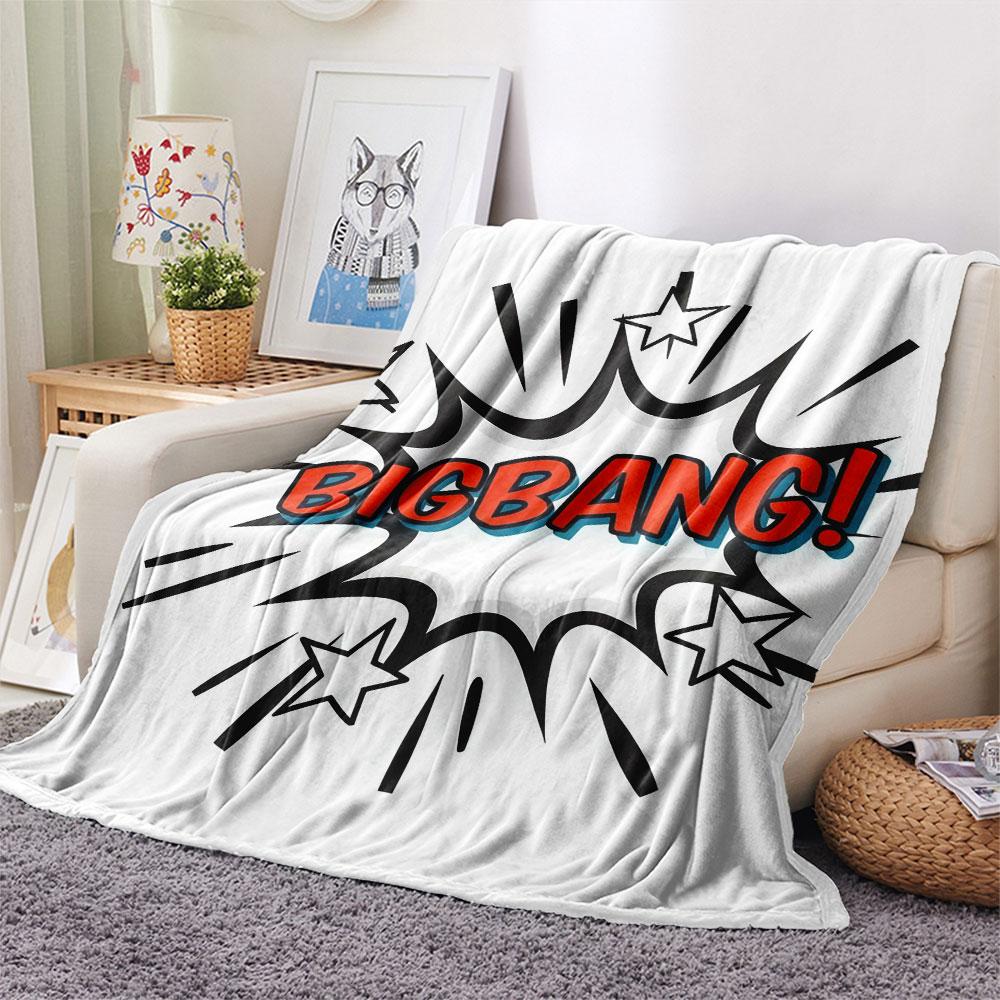 BIGBANG Printed Flannel Blanket, Soft Throw for Bedroom Sofa, Washable, Christmas Present, Great Gift.