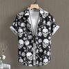 3D Printed Geometry Men's Shirts Loose Casual Fashion Button Short Sleeve Lapel Hawaiian Blouse Shirts for Summer Clothing