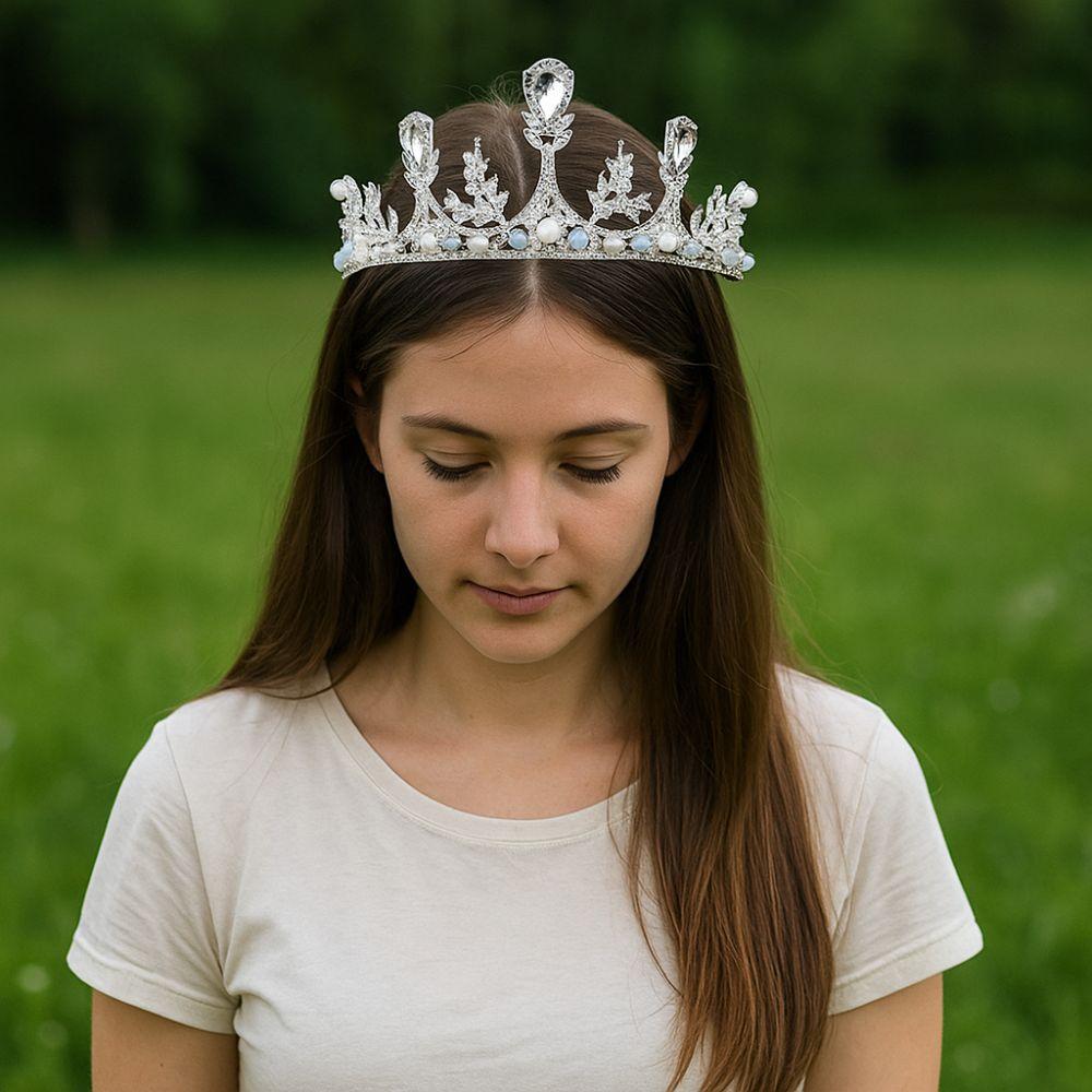 Luxury Girls Crystal Crown Elegant Rhinestone Princess Crown Hair Accessories Birdthday Crown  Gift