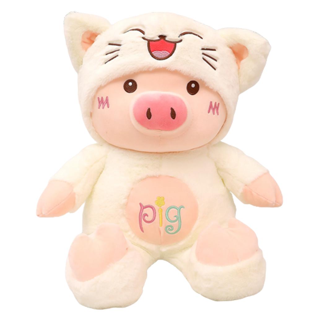 Plush Stuffed Toys Cartoon Pig Doll Early Educational Development Toy