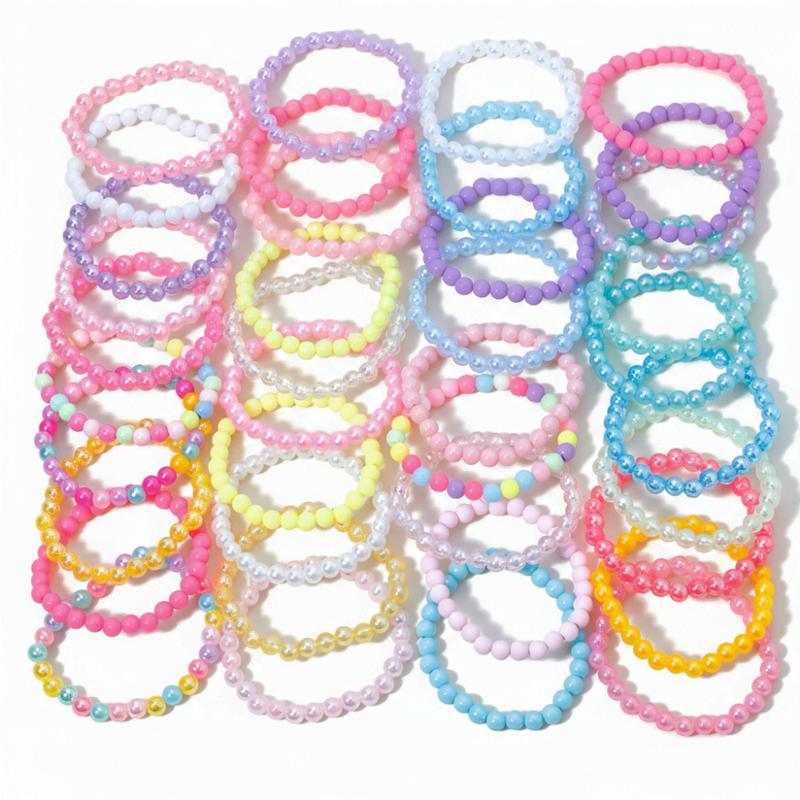 10/20/30 Pezzi Braccialetti con Perline Colorate per Bambini Ragazze Festa di Compleanno Gadget Riempitivo Pignatta Baby Shower Matrimonio Regali per Ospiti