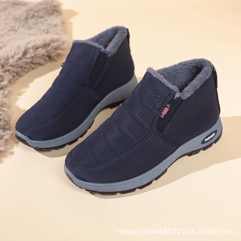 New cotton shoes for men and women, old Beijing velvet warm short boots, casual cotton boots, snow boots for women