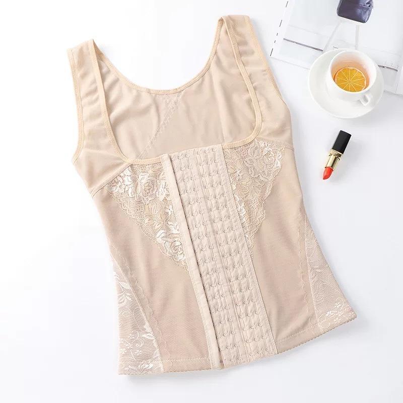 Four Seasons Breasted Bottoming Shapewear Women's Vest Waistband Breathable Breast Support Mesh