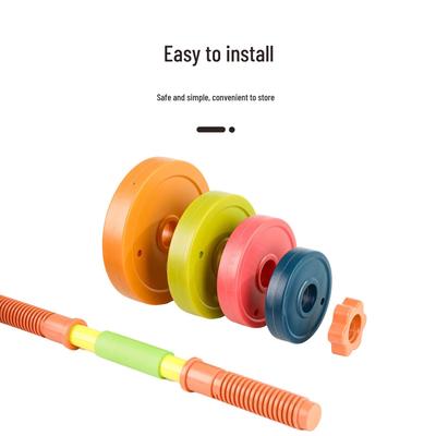 Verstellbare Hantel- und Langhantelspielzeuge für Kinder - Mit Wasser/Sand füllbare Gewichte für das Armtraining im Kindergarten/in der Grundschule