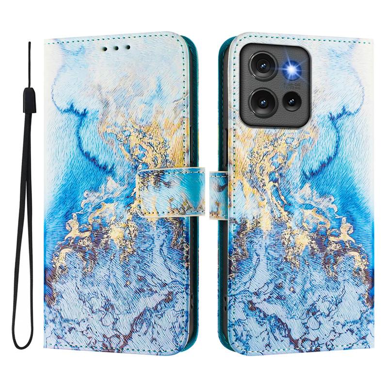 Luxury Flip Leather Case For Motorola Edge 50 Pro 5G Flip Cover on For Moto Edge50 Neo Fusion Ultra 5G Wallet Bags Flower Cases