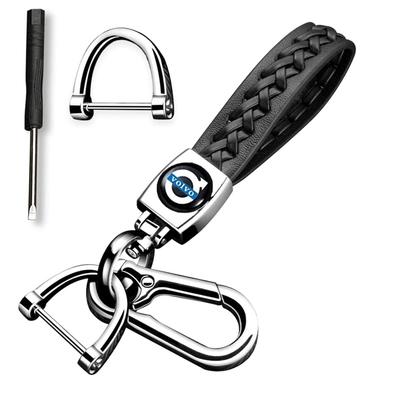 [Hunesuru] Compatible Keychain Genuine Leather Car Key Chain Car Logo
