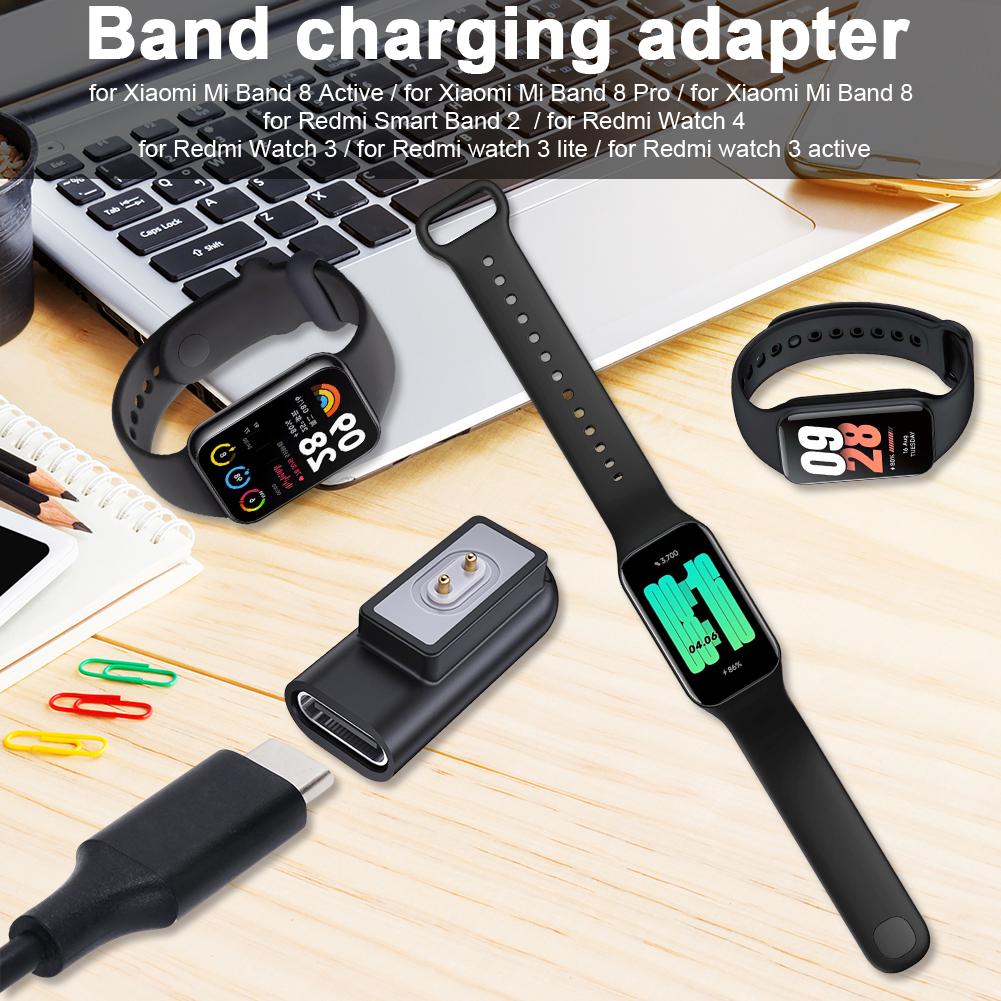 USB TYPE-C Charger Adapter For Xiaomi Mi Band 8 Pro Bracelet & Redmi Smart Band 2 Watch 4 3 Portable Magnetic Charger Connector