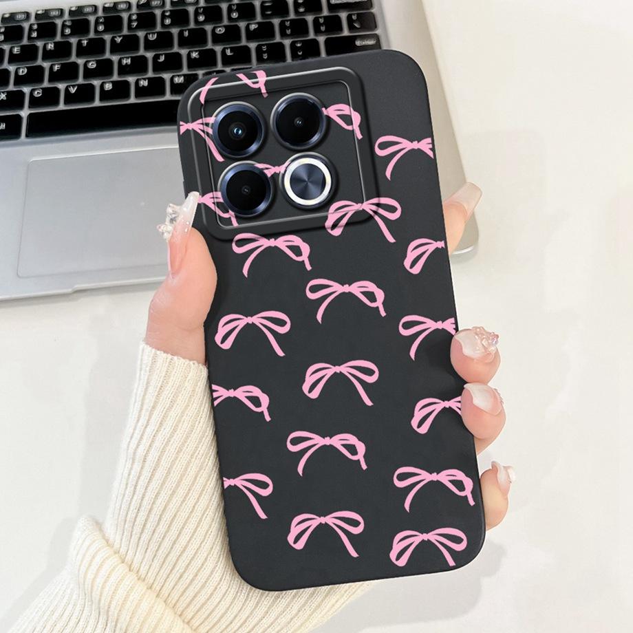 Für Infinix Note 40 5G X6852 Handyhülle Silikon Weiche Rückabdeckung Für Infinix Note40 X6851 Bumper Drachen Katze Blume Schmetterling Tasche