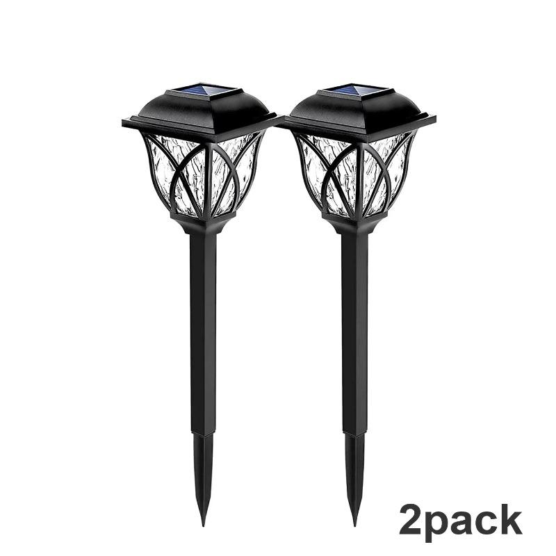 

Solar Powered Lawn Lights Outdoor Waterproof LED Bright Pathway Lights Landscape Yard Garden Path Lights Garden Decoration Warm-2pcs