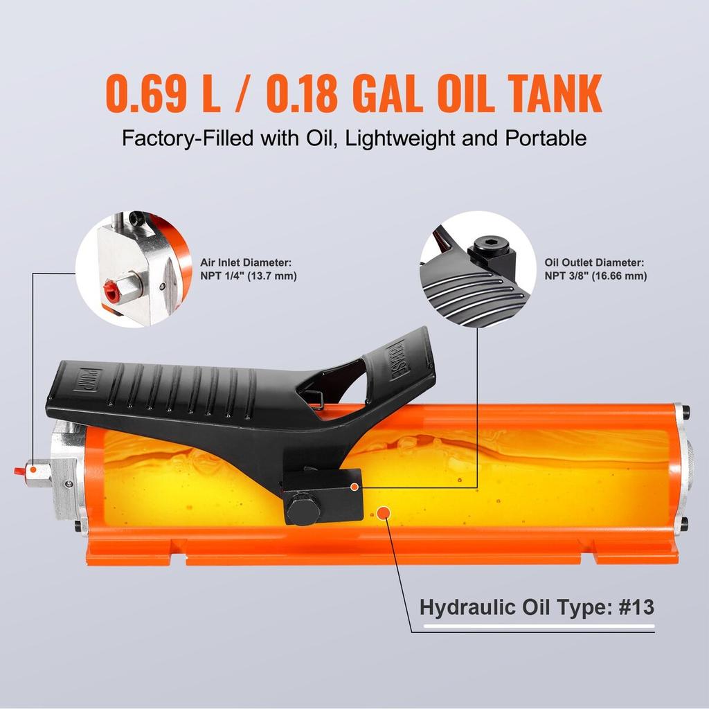 Air Hydraulic Pump Air Actuated Foot Pump 10,000PSI Frame Machine Pump