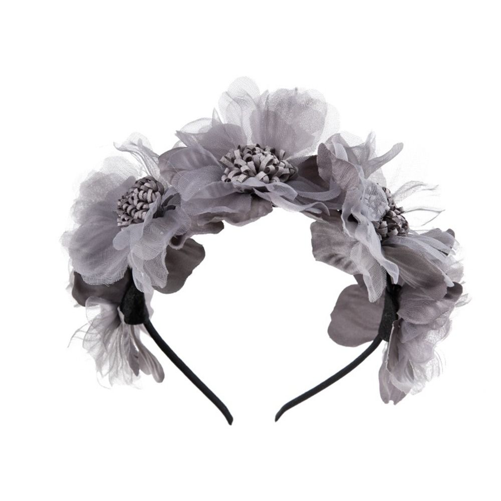 Elegant Bridal Headwear Solid Color Hair Garland New Bride Headdress  Photography Accessories