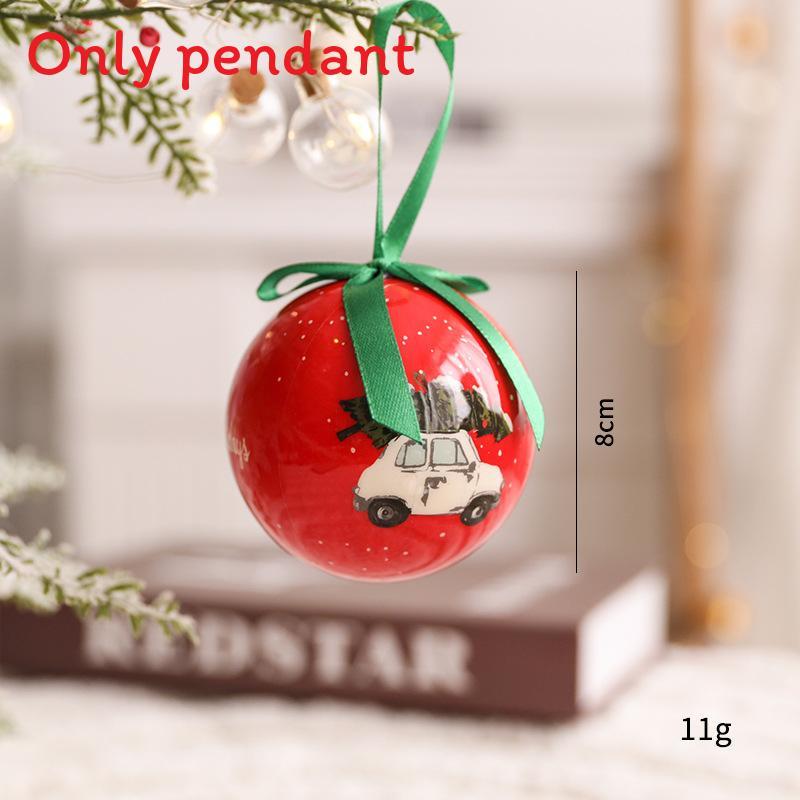 Christmas Theme Pattern Foam Ball Pendant Family Festival Decoration Props For Holiday Tree Decor And Festive Display