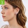 Dripping Oil Flower Stud Earrings Collection Mori Small Fresh S925 Sterling Silver Small Flower Stud Earrings