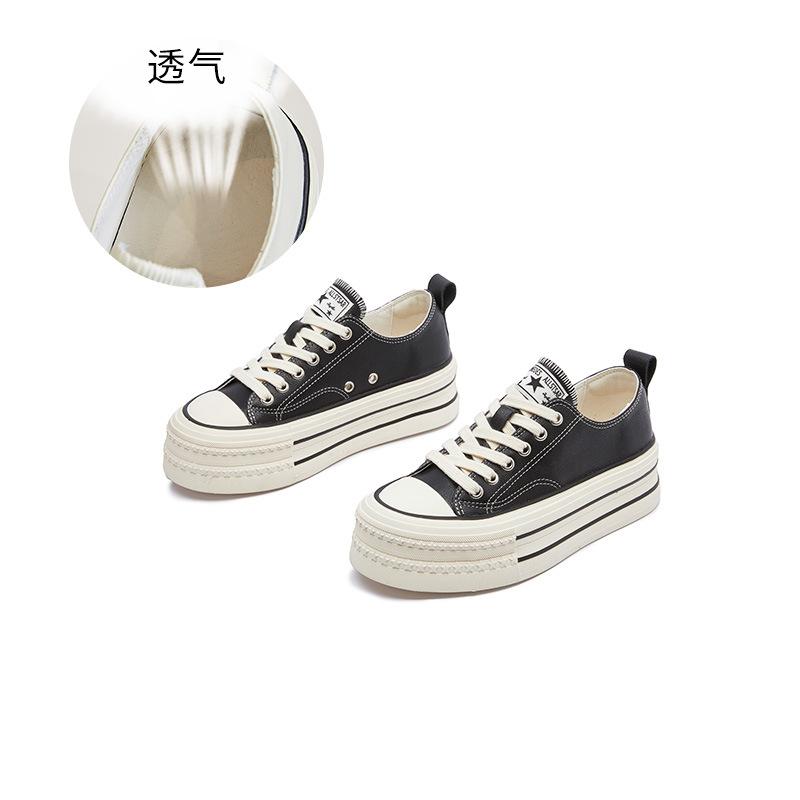 

Первый слой из коровьей кожи, маленькие белые туфли для женщин, весна 2025, новые женские повседневные туфли, классические туфли для досок, универсальные туфли для женщин 35 чёрный