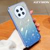 KEYSION Luxury Plating Glitter Phone Case for HONOR X9c 5G Transparent Soft TPU Shockproof Back Cover for Honor Magic 7 Lite 5G