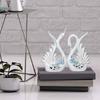 Modern Elite Swan Pair Ceramic Art Figure | Beautiful Home Decor (Set of 2, White)