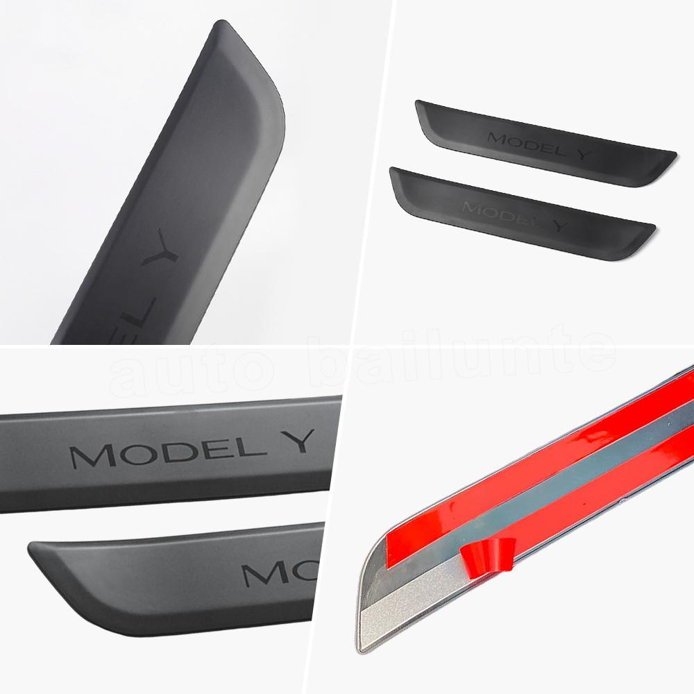 For Tesla Model Y  - 2023 Auto Accessories Exterior Stickers Rear Door Sill Protector Threshold