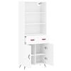 VidaXL Buffet haut Blanc 69,5x34x180 cm Bois d'ingénierie 3200489