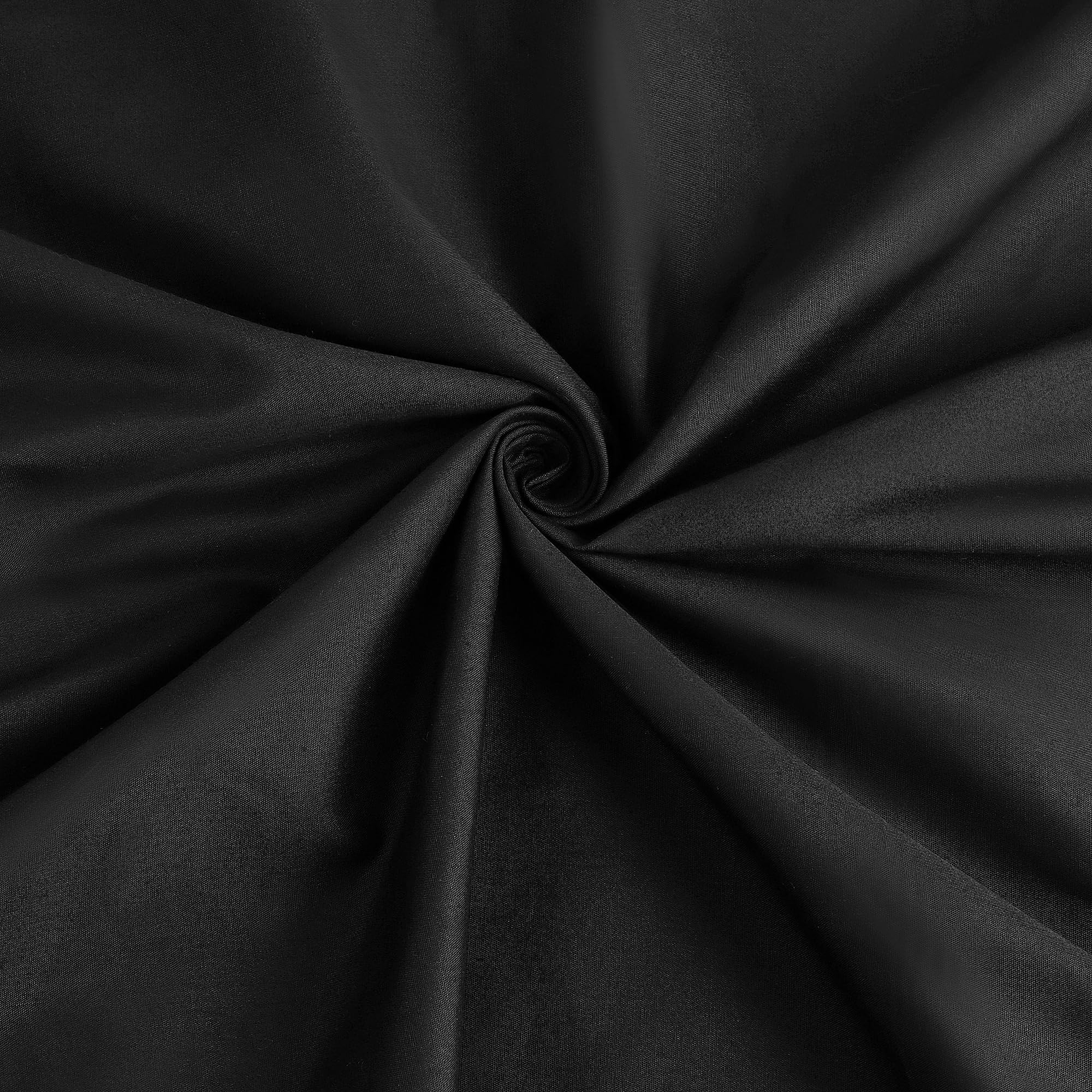 

DERAYEE Cotton Polyester Solid 150cm x 1 Handmade DIY Sewing Craft Gift Fabric, T/C Broadcloth, Sheeting, Color, Approx. 200cm, Sheet, (Black, 2M) чорний