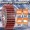 20/40pcs Universal Emergency Snow Chains for Cars, Quick Installation Anti-Skid Tire Traction for Snow & Ice, Traction Aid
