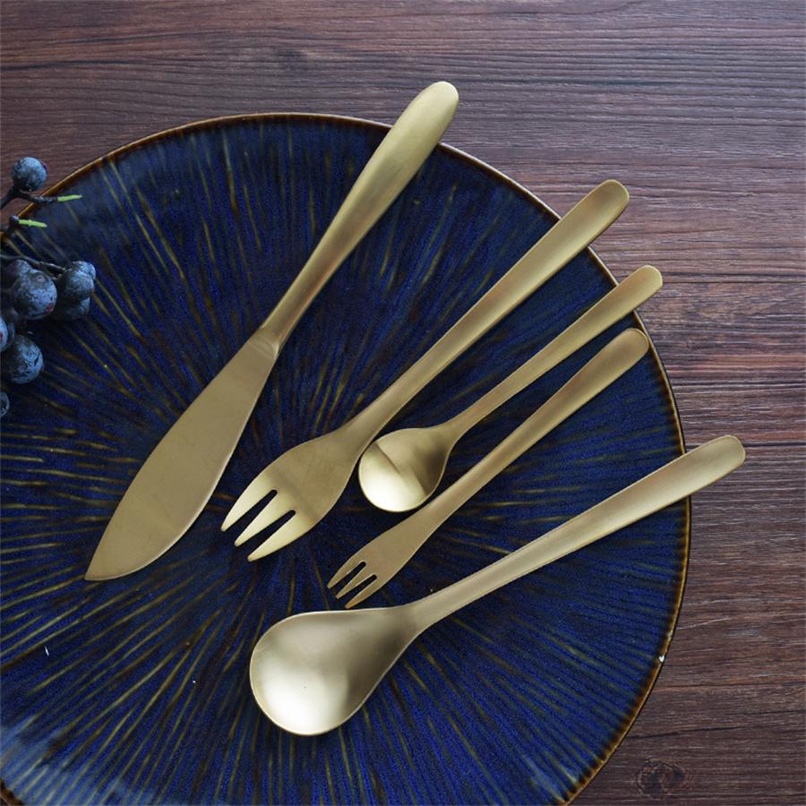 304 Edelstahl Weidenblatt Ins Design Steakmesser Gabel Löffel Westliches Besteck Japanischer Kaffeelöffel Vintage Gold Kuchengabel