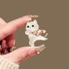 Autumn cute cat brooch female cartoon design sense suit pin high-end exquisite coat sweater