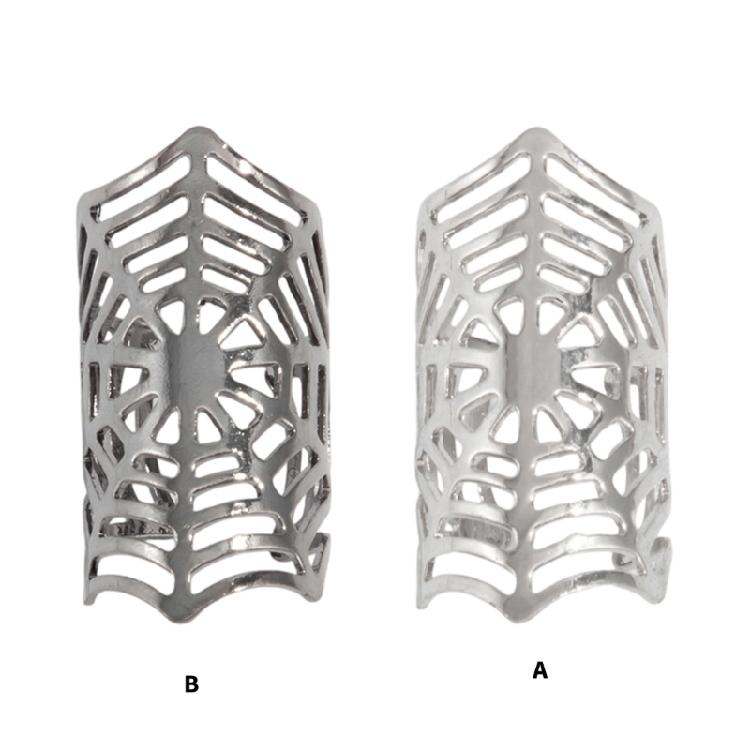 Spinnennetz Ohr-Manschette Halloween-Accessoire Bequemer Clip-Ohrring Kein Durchstechen der Ohren Geeignet für Verschiedene Anlässe