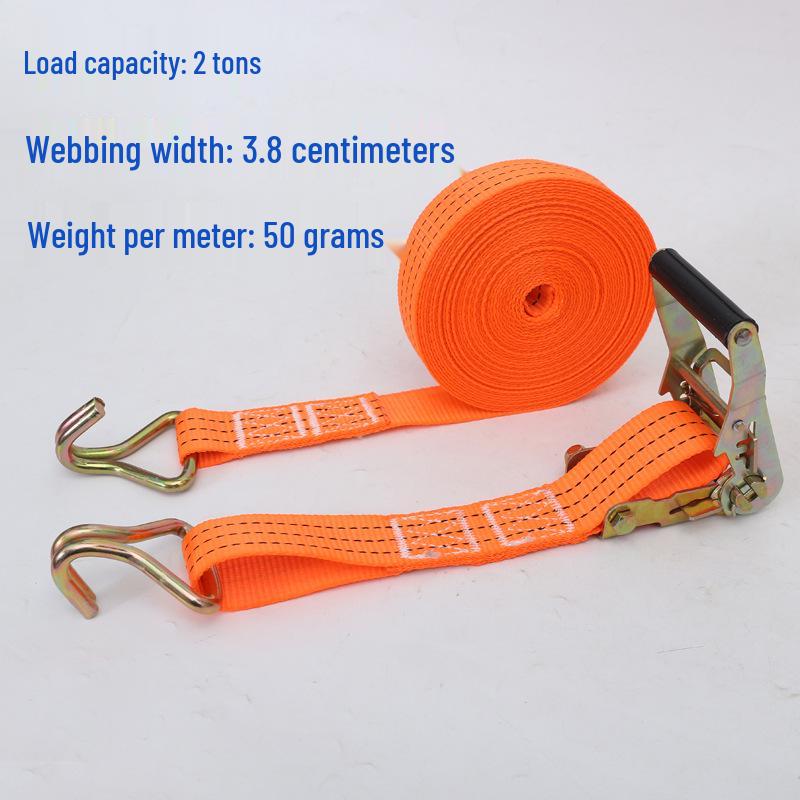 Double Hook Cross-Binding Cargo Strap: Wear-Resistant Truck Tie-Down Rope