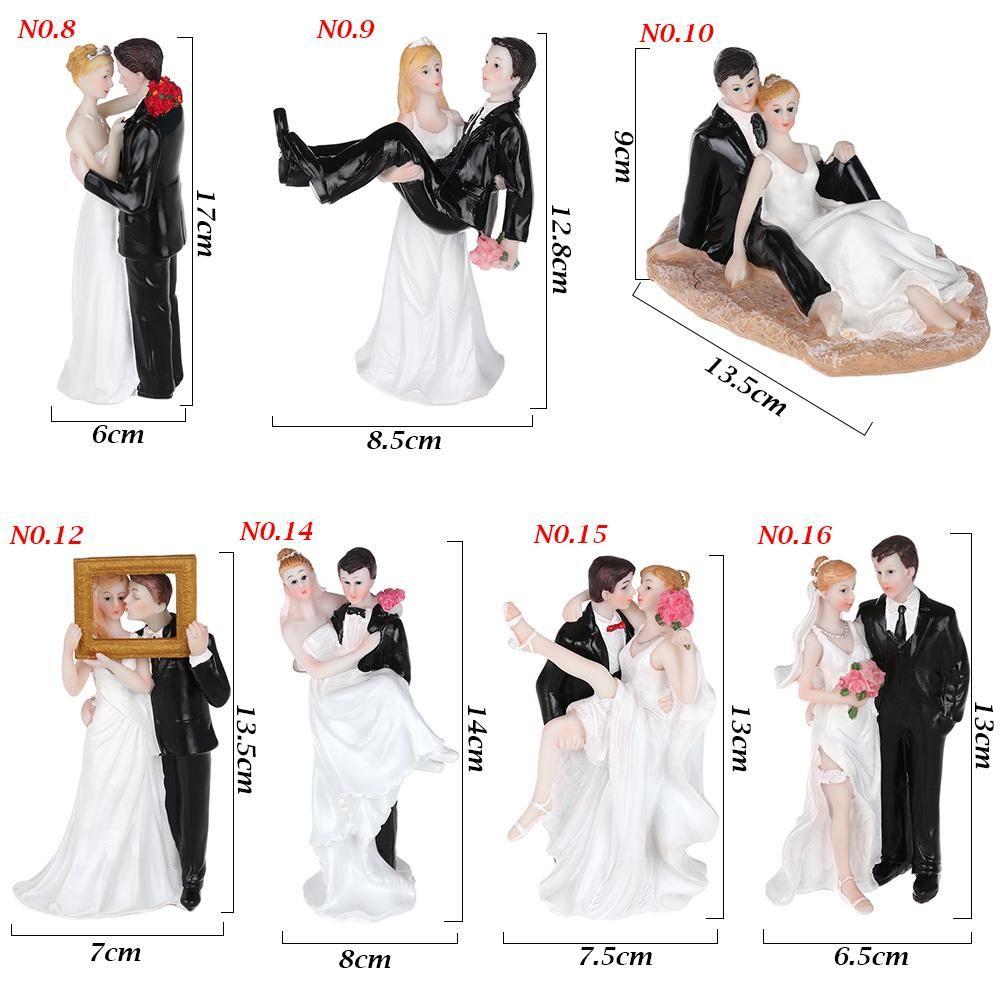 Elegant Engagement Decor Wedding Decoration Birthday Anniversary Figurine Gift Cake Topper Bride&Groom Synthetic Resin Couple