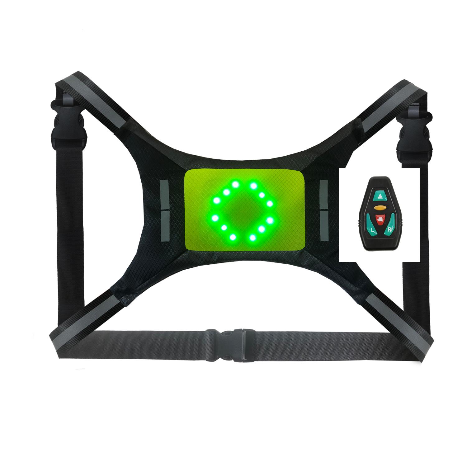 

Square-shaped large-screen remote control cycling vest | LED turn signal warning vest | Night riding is safer жёлтый