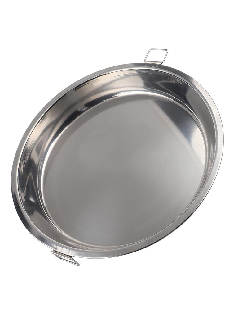 Stainless Steel Tray for Pizza and Grill with Handle Supports Even Heat Distribution Suitable for Cooking Baking and Serving