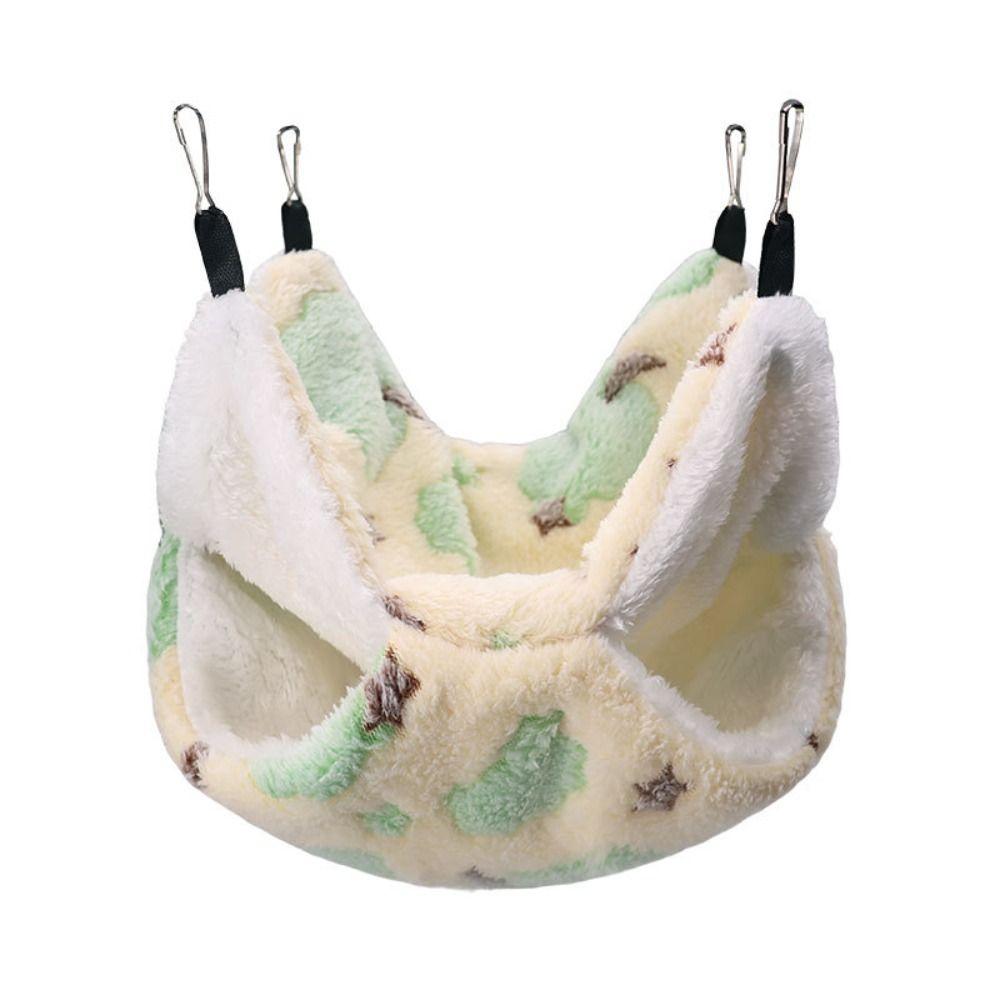Soft Plush Guinea Pig Hammock Double Layer PET Sleeping Pouch Premium Hanging Warm Bed  Climbing