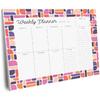 Weekly Planner Pad, 52 Letter Size Tear Off Sheets, 8.5” x 11” Undated Calendar Weekly Desk Planner Notepad, Daily Schedule Priorities To Do List