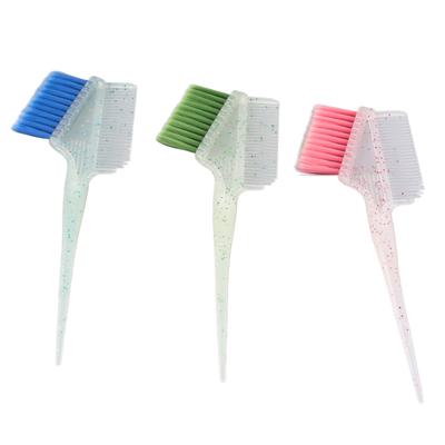 3 Stück Doppelseitiger Haarfärbepinsel Kamm Weiche Nylonhaar Strähnchenpinsel Applikator mit Glitzer