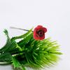 1:12 Flower Model Realistic Two-color Dollhouse Miniature Rose Flower for DIY Doll House Garden Decoration